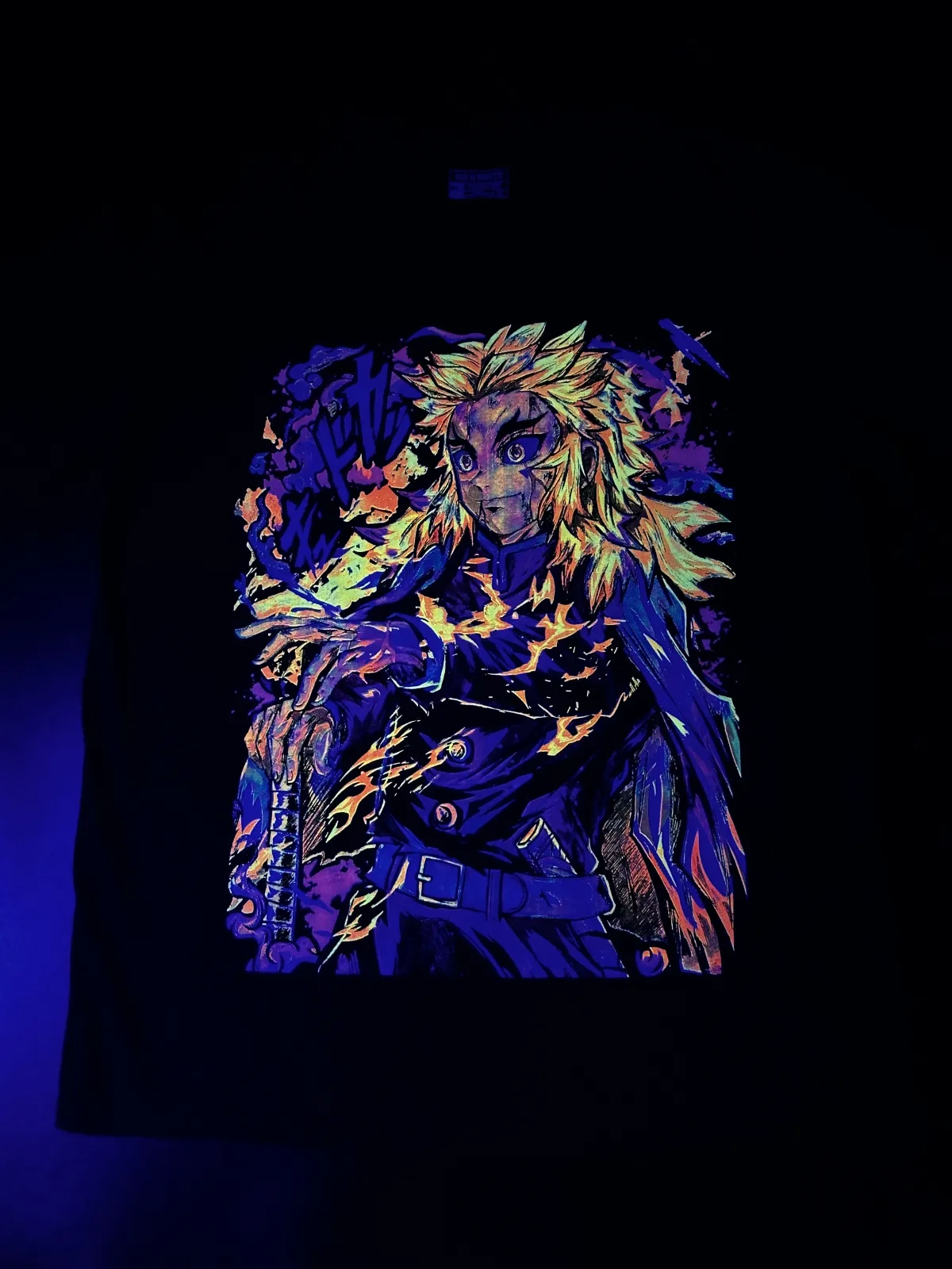 Demon Slayer Rengoku-LIMITED EDITION NEON UV-ACTIVE TEE