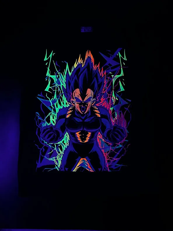 Vegeta Super Sayain God Blue -LIMITED EDITION NEON UV-ACTIVE TEE