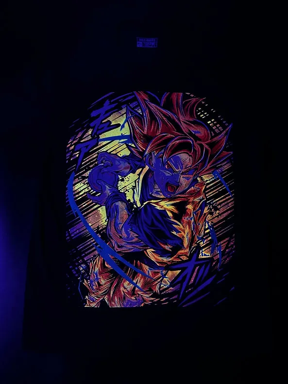 Super Saiyan Goku God 1-LIMITED EDITION NEON UV-ACTIVE TEE