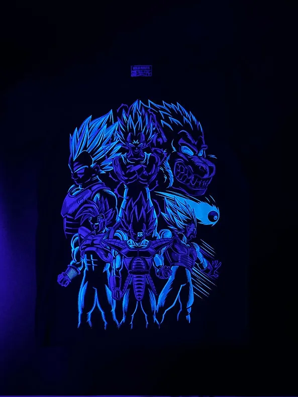 Vegeta All forms -LIMITED EDITION NEON UV-ACTIVE TEE