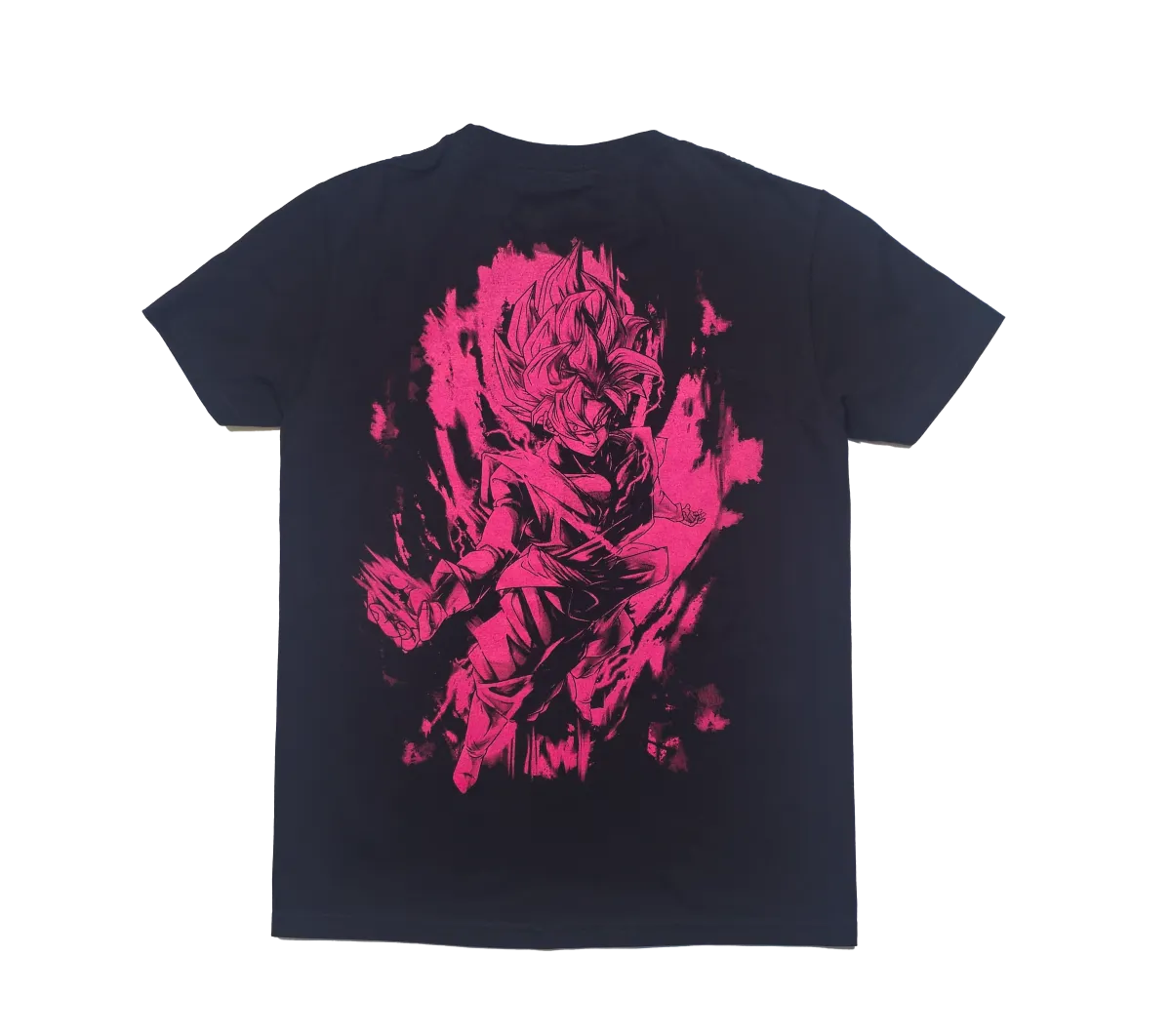Black Goku SS God Pink-LIMITED EDITION NEON UV-ACTIVE TEE